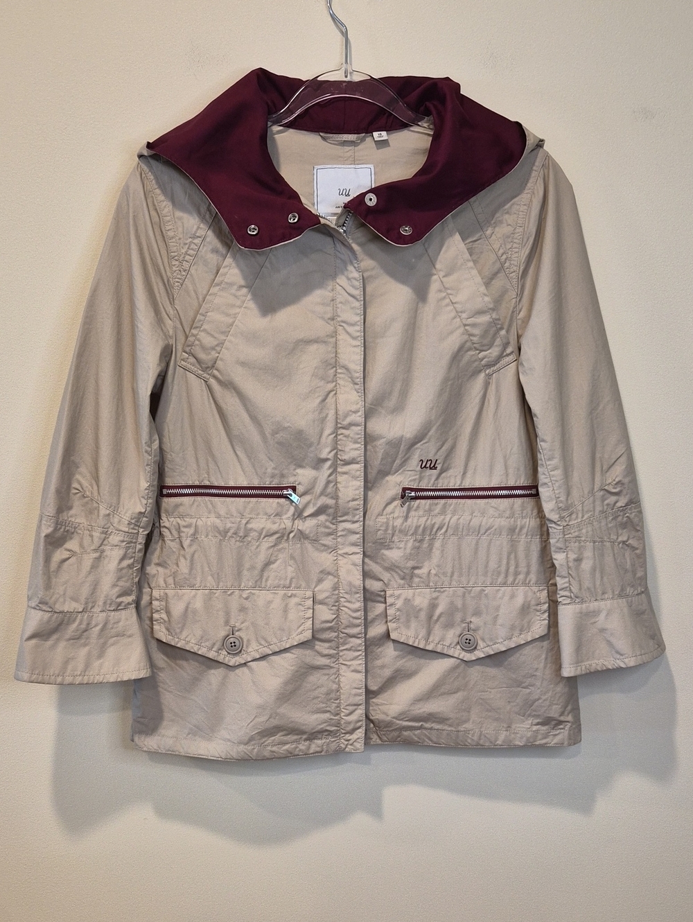 UNIQLO UNDERCOVER By Jun Takahashi Utility Jacket with Burgundy Hood Lining